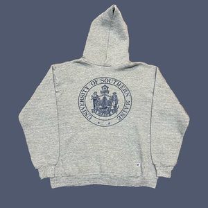 Vintage University of Southern Maine Russell Athletic Hoodie Men’s Size Large